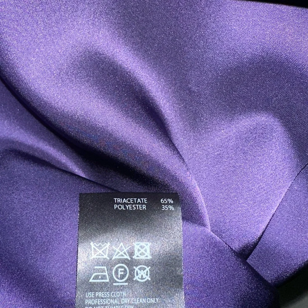 ADEAM Japan Intermix “Ashlee” purple cold shoulder pleated blouse top w ties XS - Picture 12 of 14